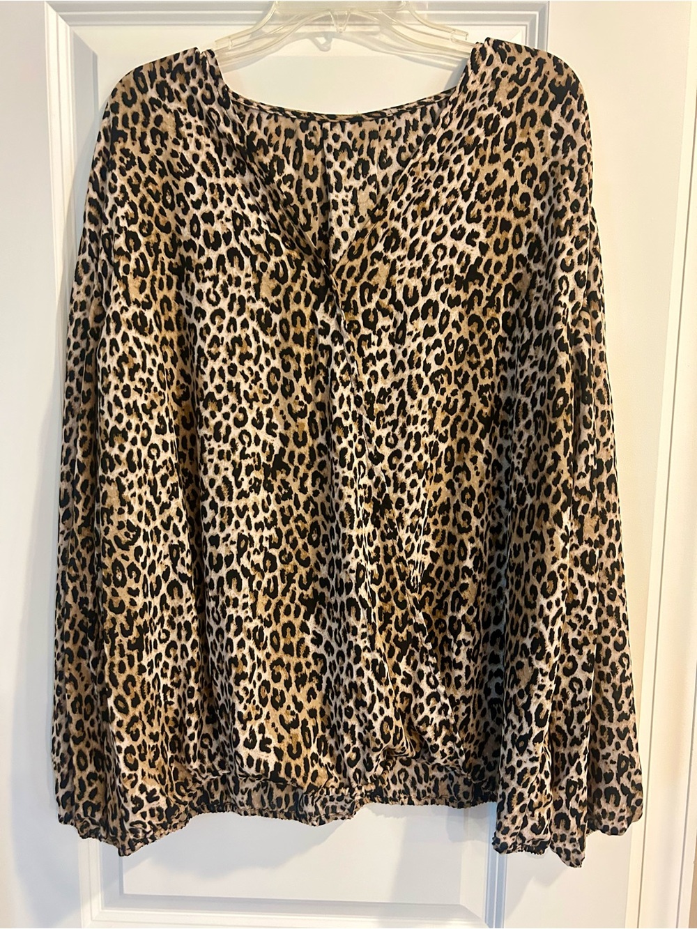 Leopard Print Blouse - Tan/Black